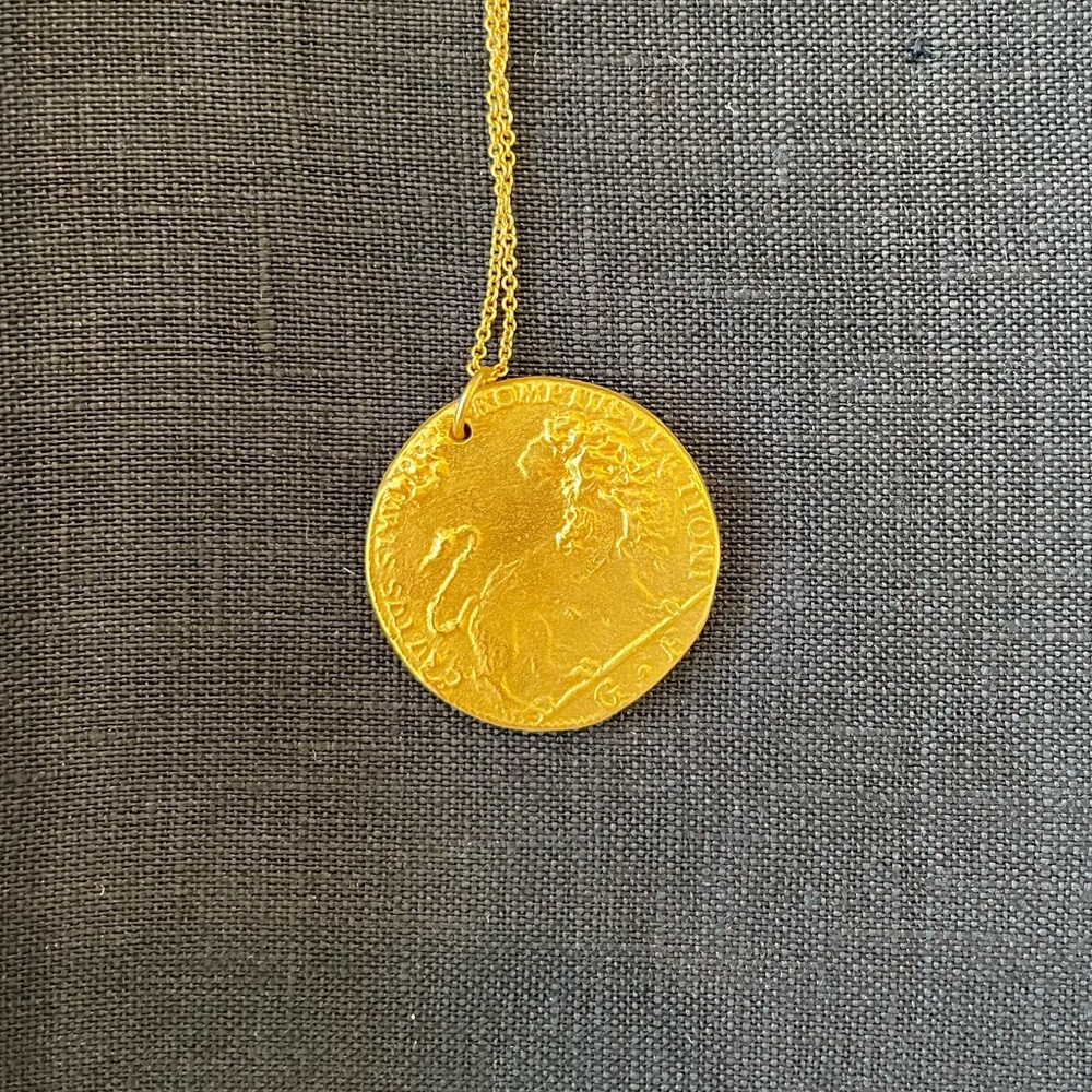 BRAND NEW Alighieri Medium Leone Necklace, 24ct Gold plated